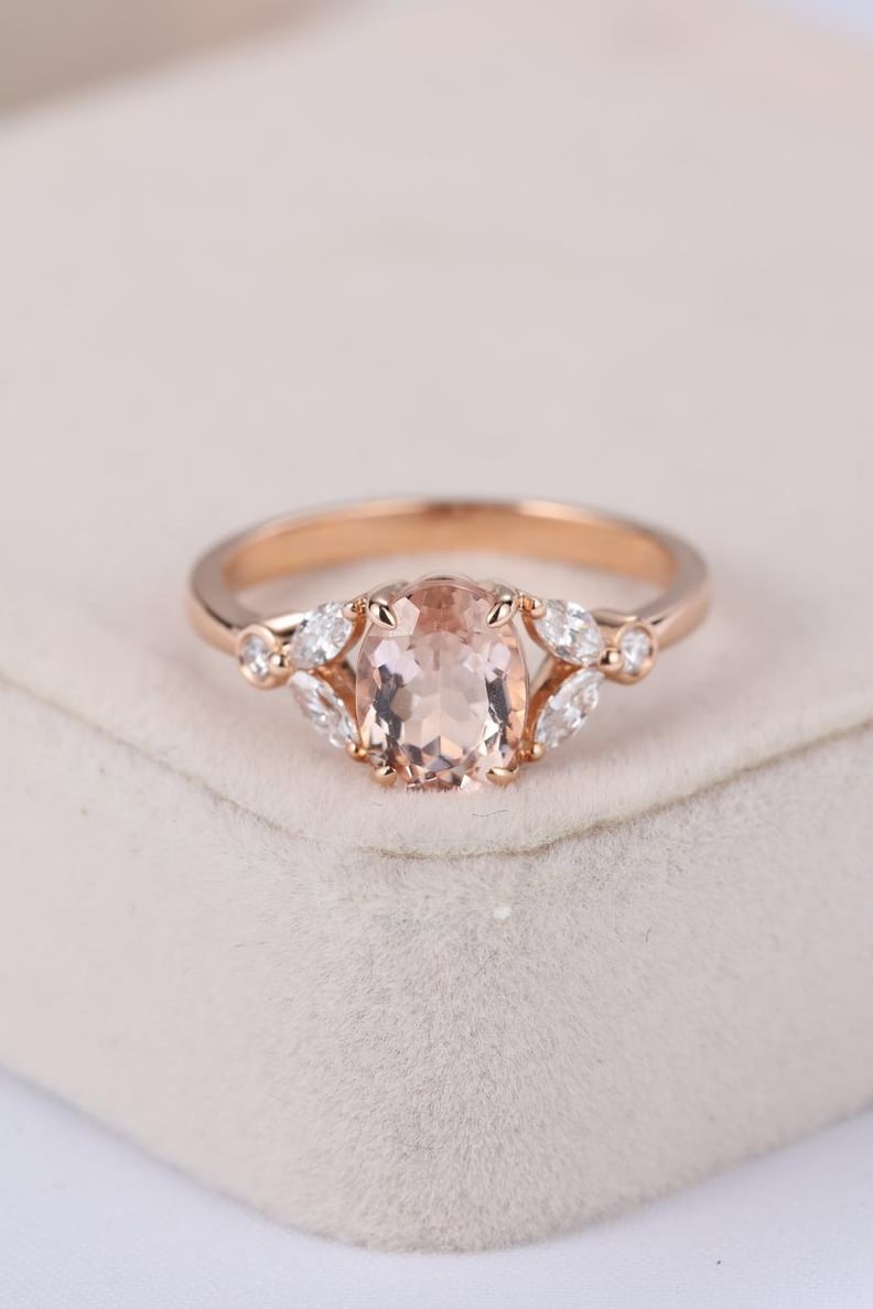 Vintage Morganite Engagement Ring in Rose Gold