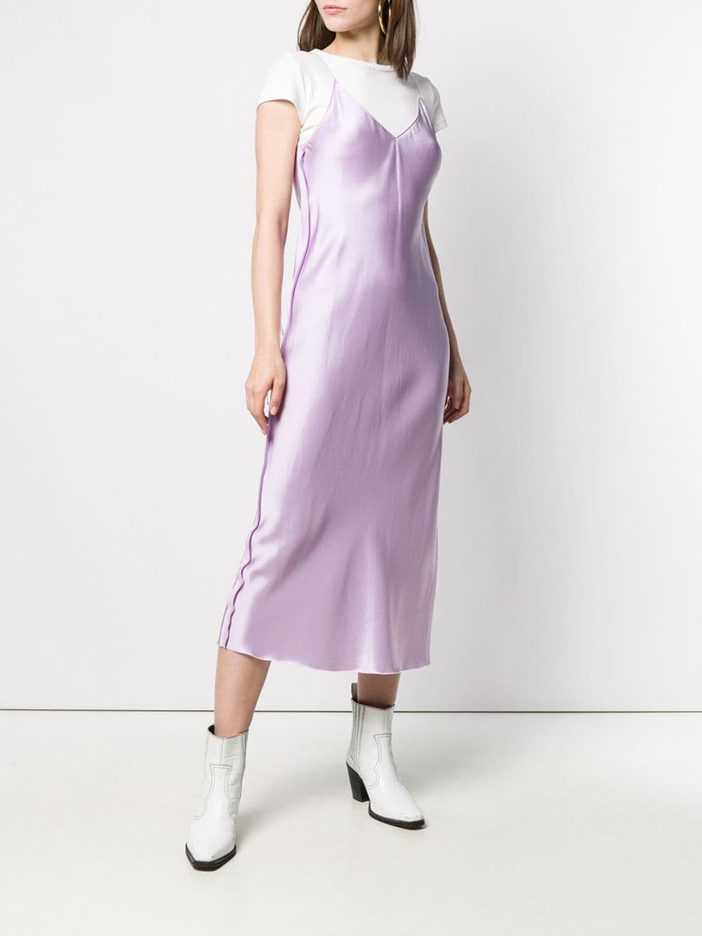 helmut lang purple dress