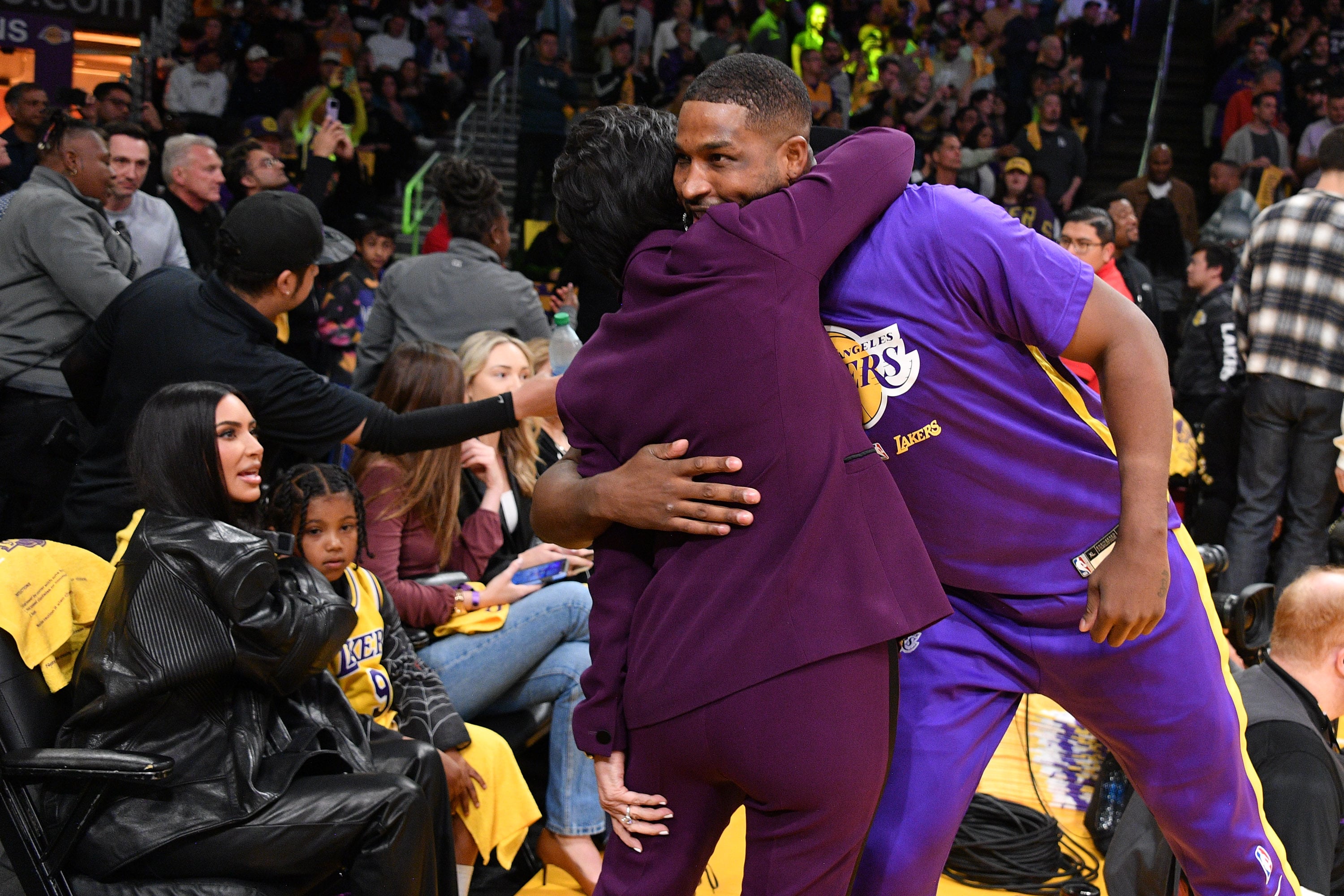 Kardashians Support Tristan Thompson at Lakers Game | POPSUGAR Celebrity