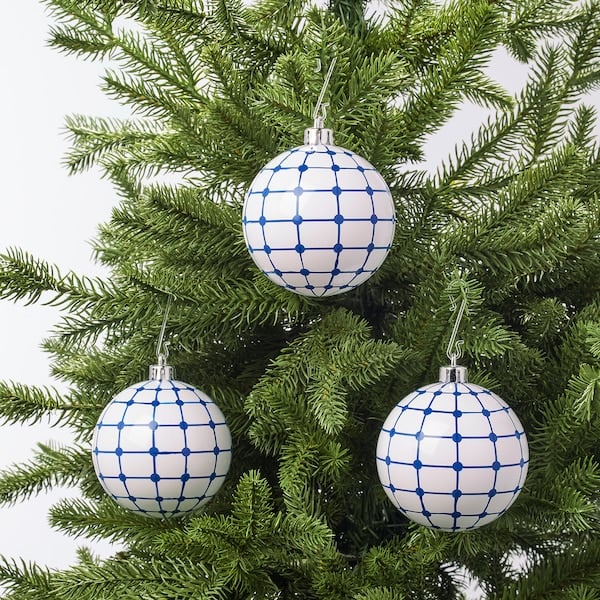 Vinterfest White and Blue Ornament Set
