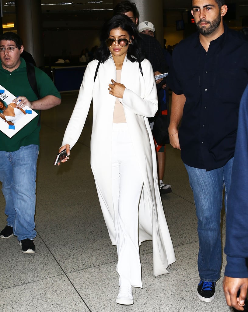 Kylie Jenner Wearing White at the Airport