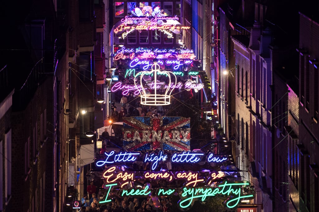 Queen Bohemian Rhapsody Lights on Carnaby Street in London