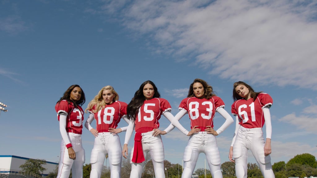 Victoria's Secret Models Play Football