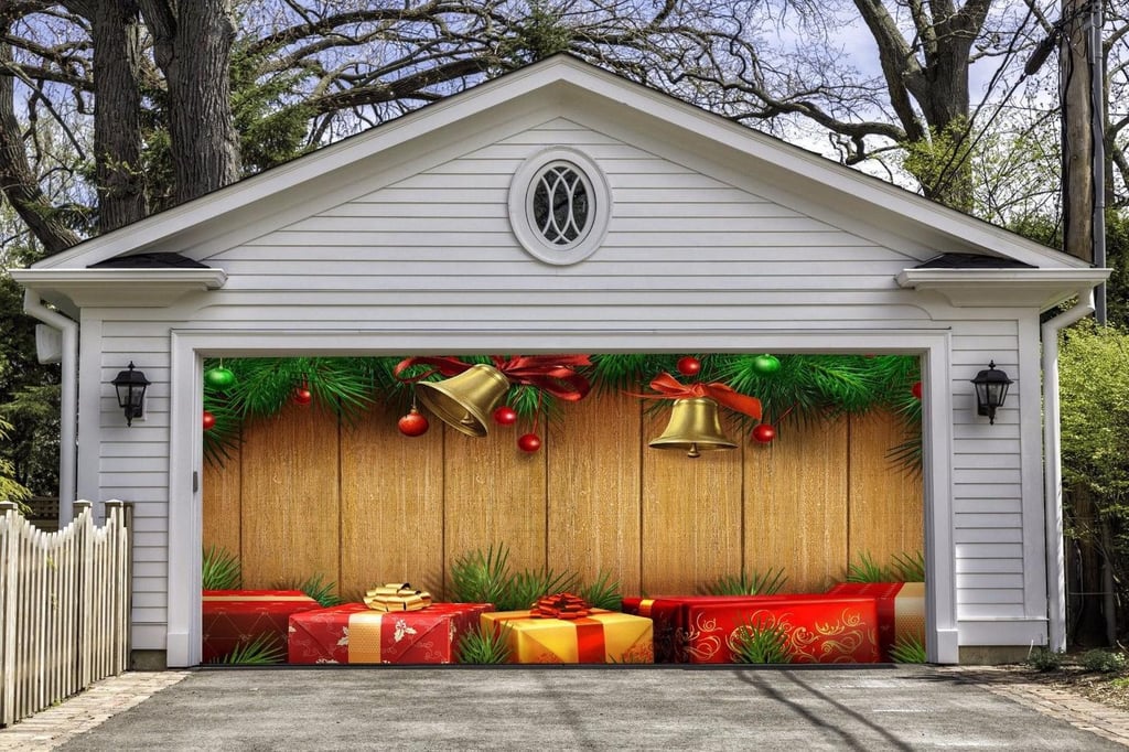 Christmas Presents Garage Door Banner