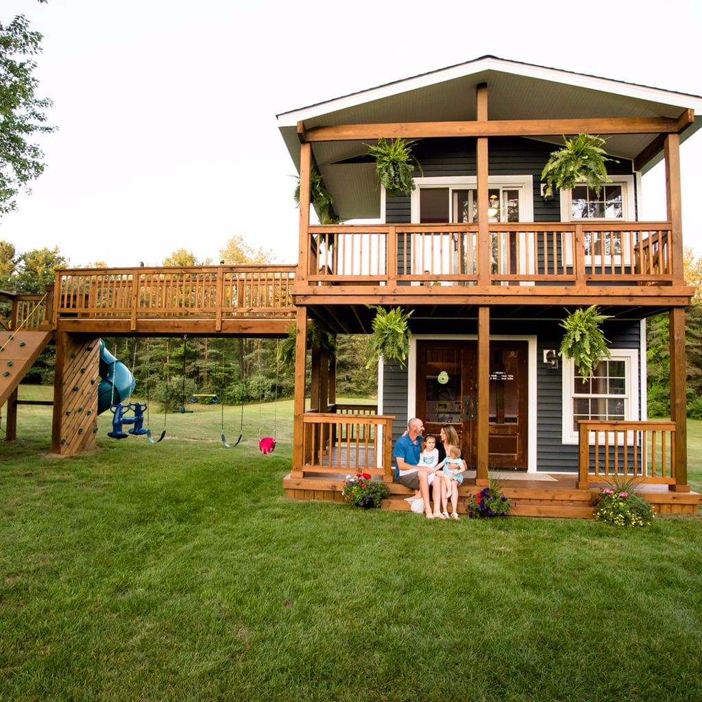 Dad Builds Daughters Huge Playhouse Popsugar Australia Parenting