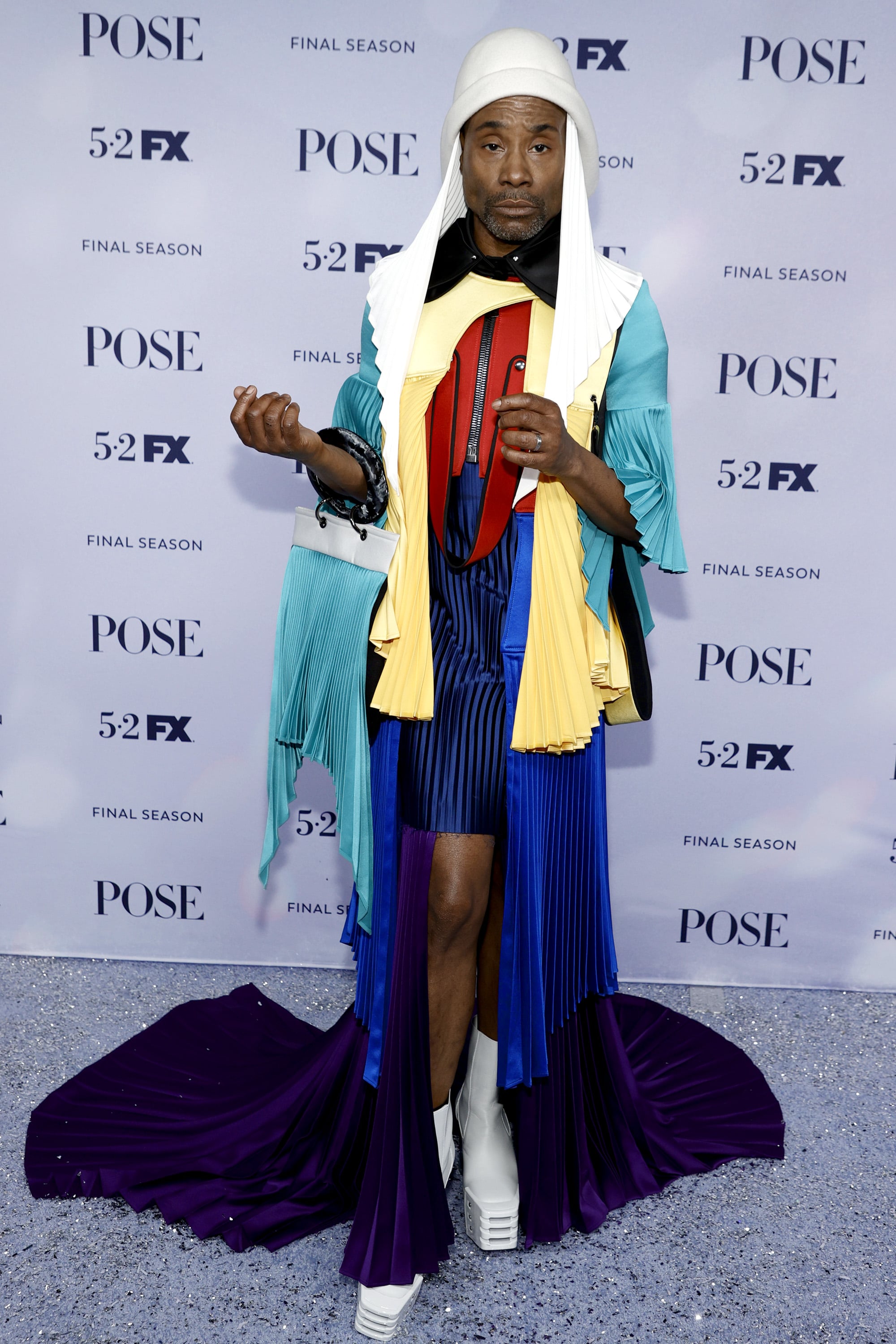 billy porter wears robert wun to the pose premiere in nyc popsugar fashion