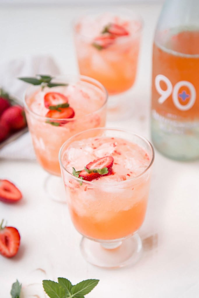 Strawberry White Wine Cocktail Spritzer