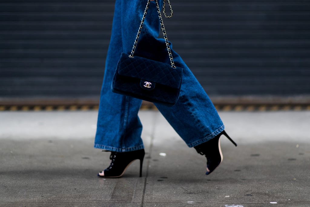 For a More Subtle Go at the Trend, Choose a Navy Velvet Purse