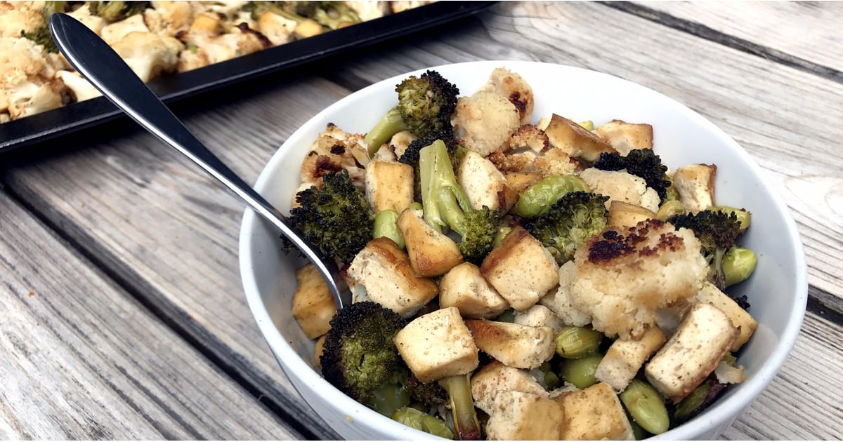 Roasted Tofu, Cauliflower, and Broccoli 1Pan Meal POPSUGAR Fitness