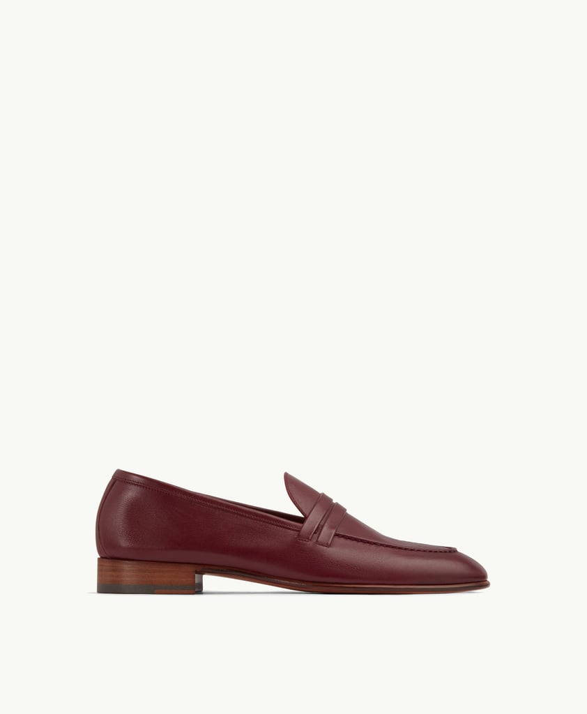 Malone Souliers x Bridgerton Luca Burgundy Penny Loafers
