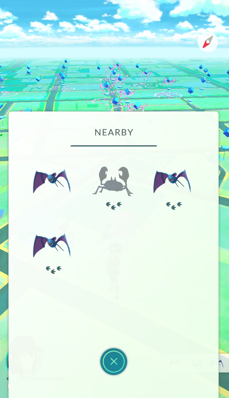 See what Pokémon are lurking nearby.