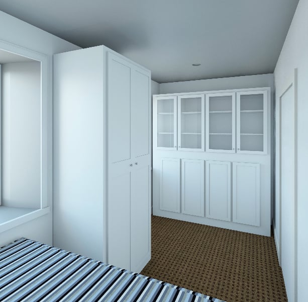 With built-in storage, the sleeping areas in each apartment are perfect for keeping organized, despite the tiny space.