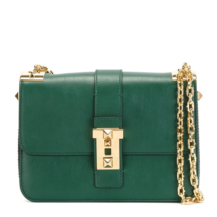 Valentino Rockstud Leather Chain Shoulder Bag ($3,375) | Fall Bag ...