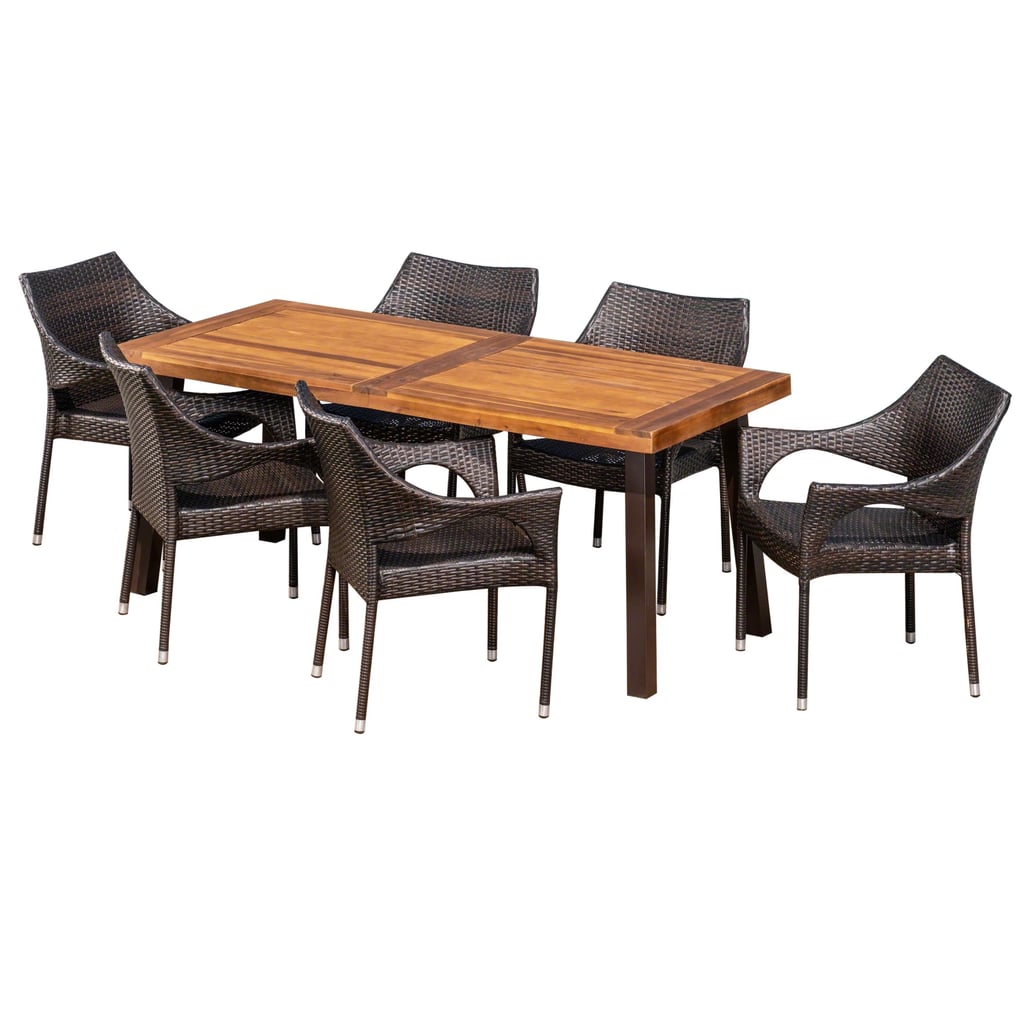 Piper Acacia and Wicker Dining Set Best Outdoor Furniture at Target