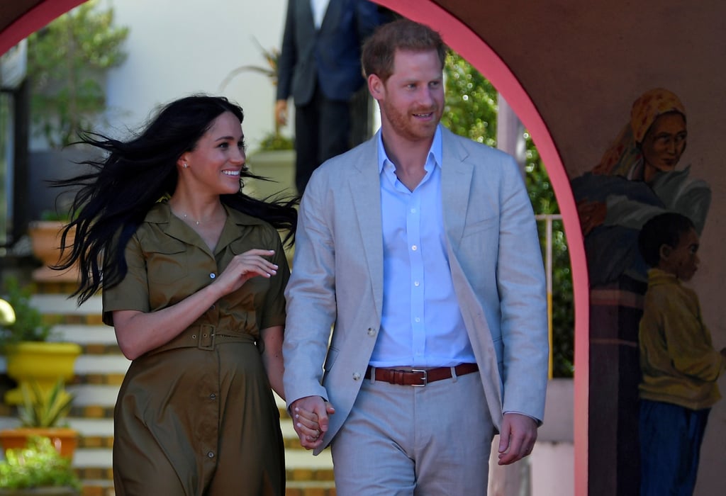 Meghan Markle Wearing a Green Maxi Dress