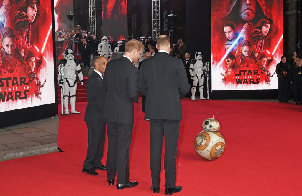 Prince William and Harry Star Wars Last Jedi Premiere 2017