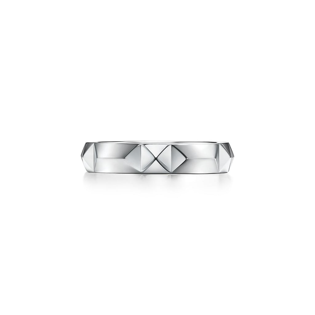 Tiffany & Co .蒂芙尼真正的乐队在铂金戒指,4毫米宽