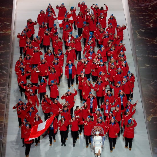 Austrian Athlete Falls at the 2014 Olympics Opening Ceremony
