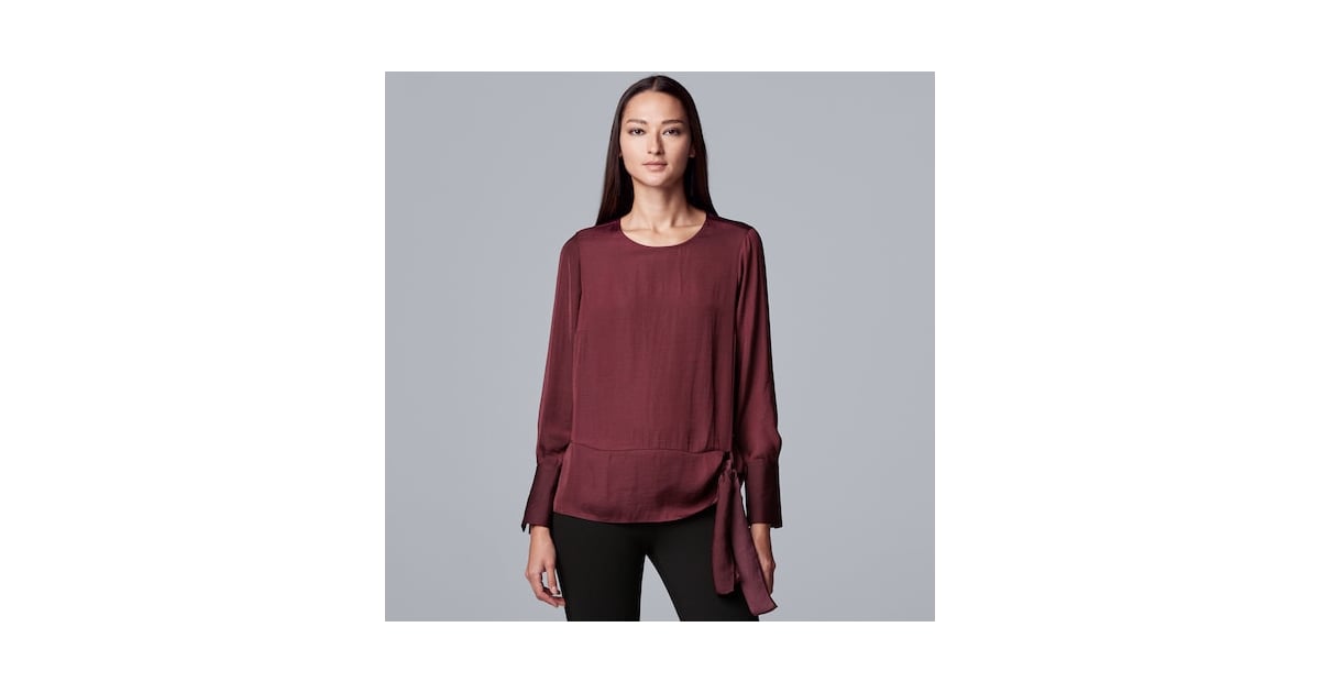 Simply Vera Vera Wang Knot Front Blouse Cute Winter Clothing From