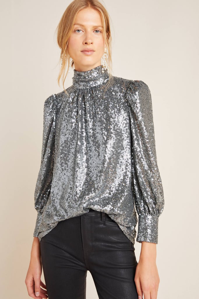 Luna Sequined Blouse Best Holiday Tops POPSUGAR Fashion Photo 23