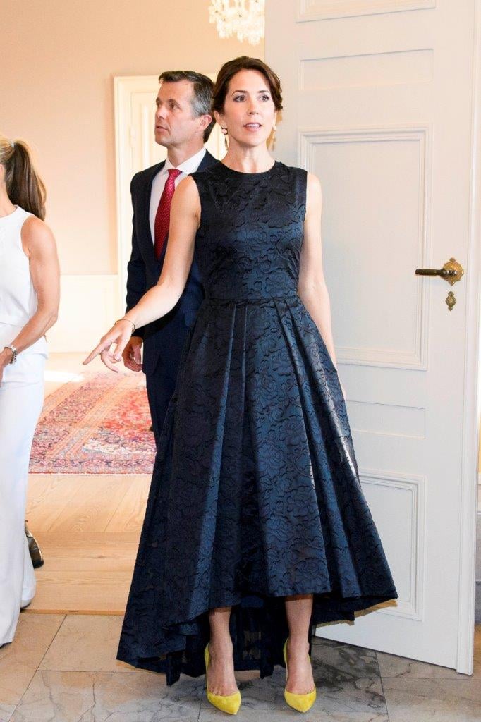 Princess Mary Hosted a Dinner During the Copenhagen Fashion Summit While Wearing a Black Dress
