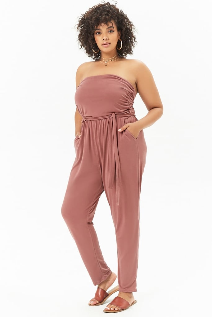 Forever 21 Plus Size Ruched Tube Jumpsuit