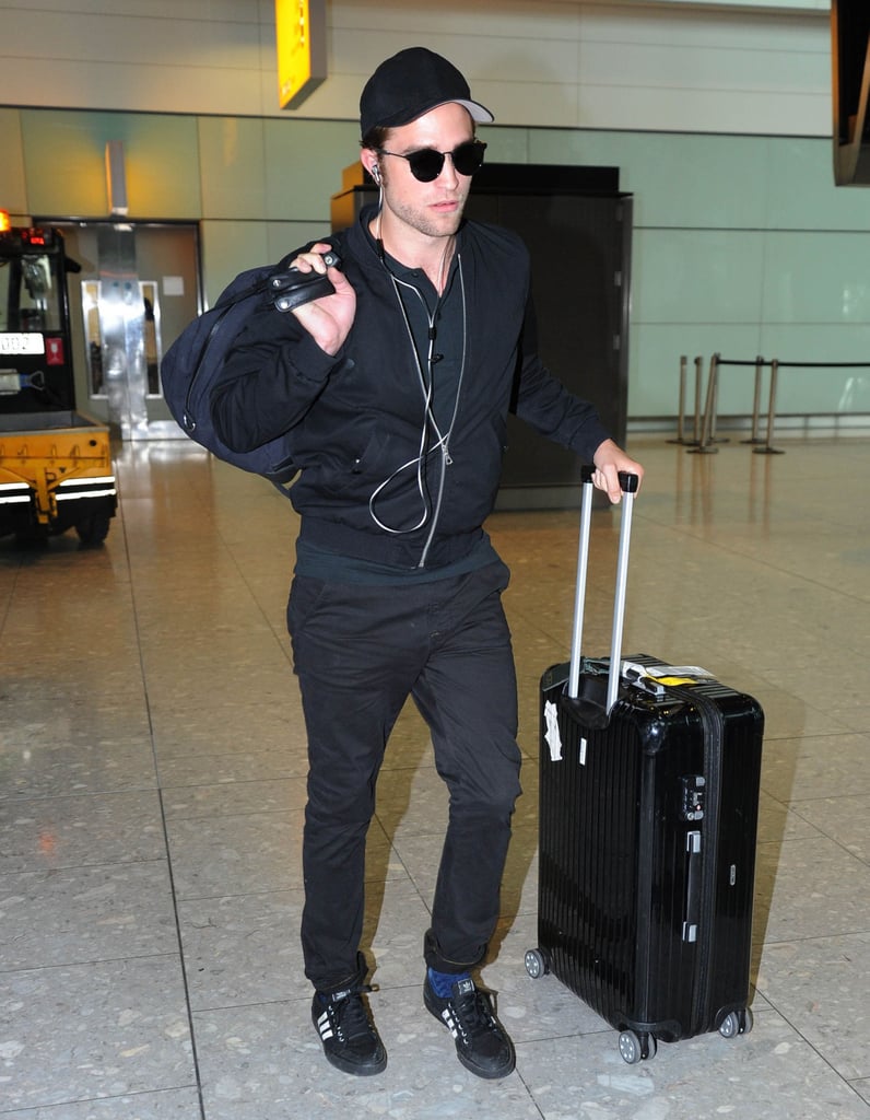 Robert Pattinson touched down in London on Tuesday.