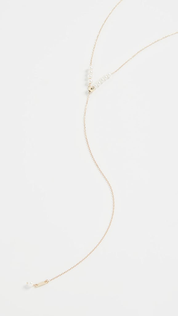 Mizuki 14k Nine Pearl Adjustable Lariat Necklace