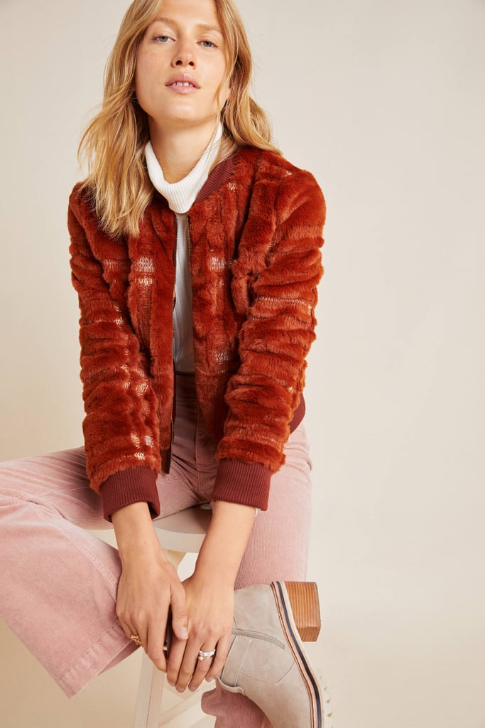 Plaid Teddy Bomber Jacket