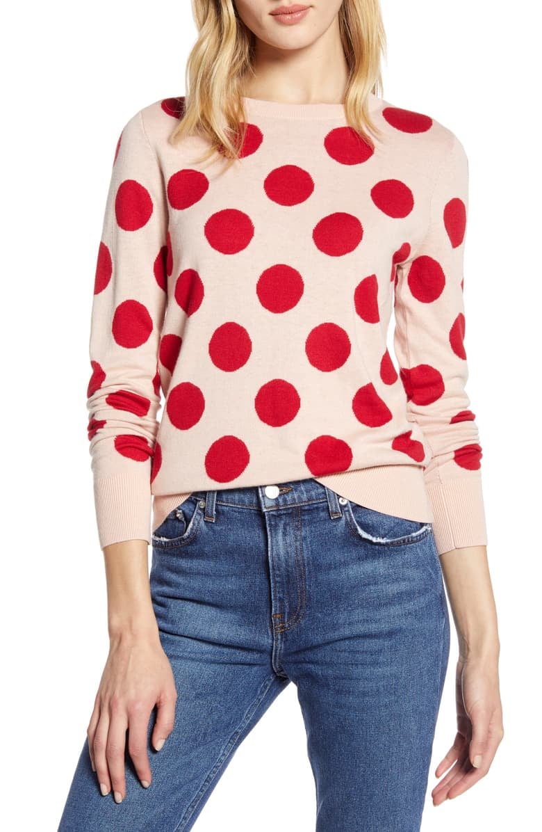 Halogen® x Atlantic-Pacific Polka Dot Sweater