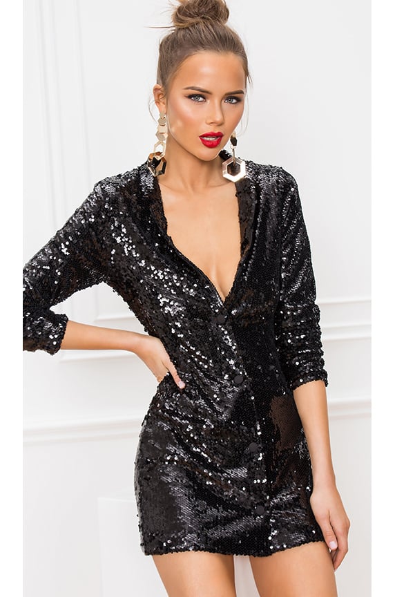 Superdown By The Way. Simone Sequin Blazer Dress