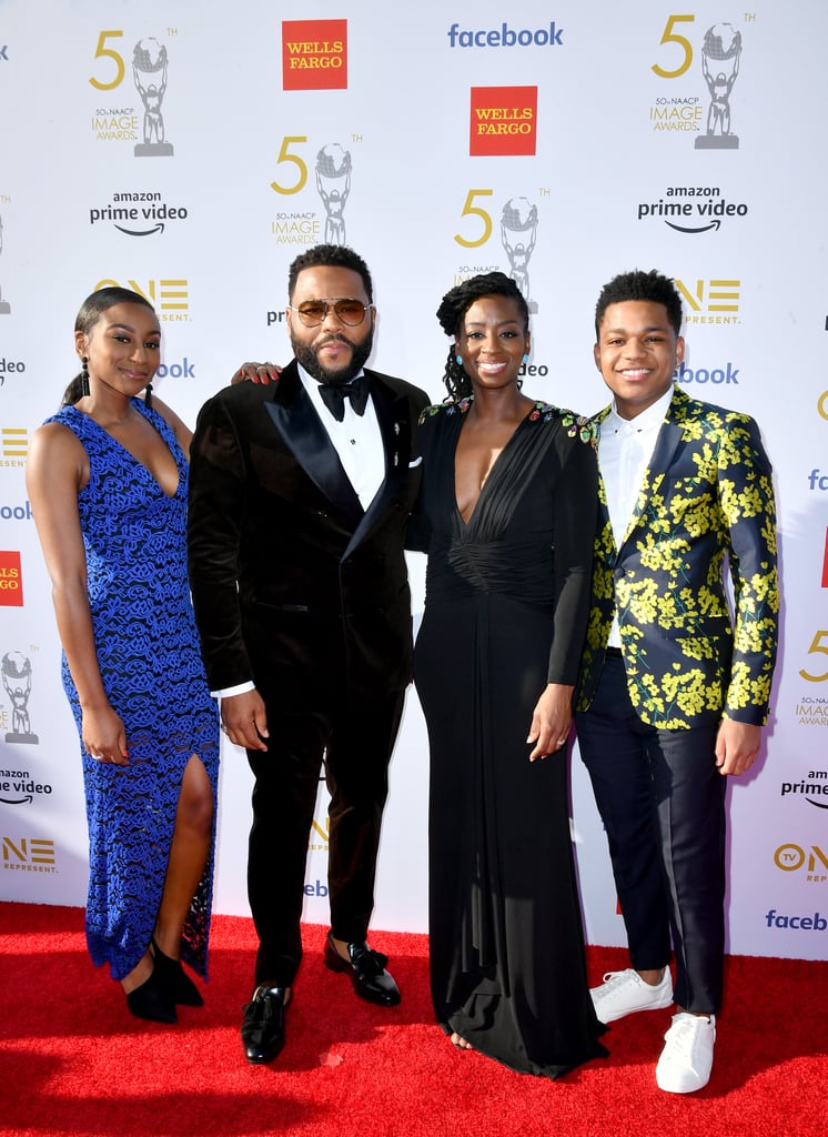 Pictured: Kyra Anderson, Anthony Anderson, Alvina Stewart, and Nathan Anderson