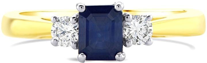 Lustro Sapphire and Diamond Ring