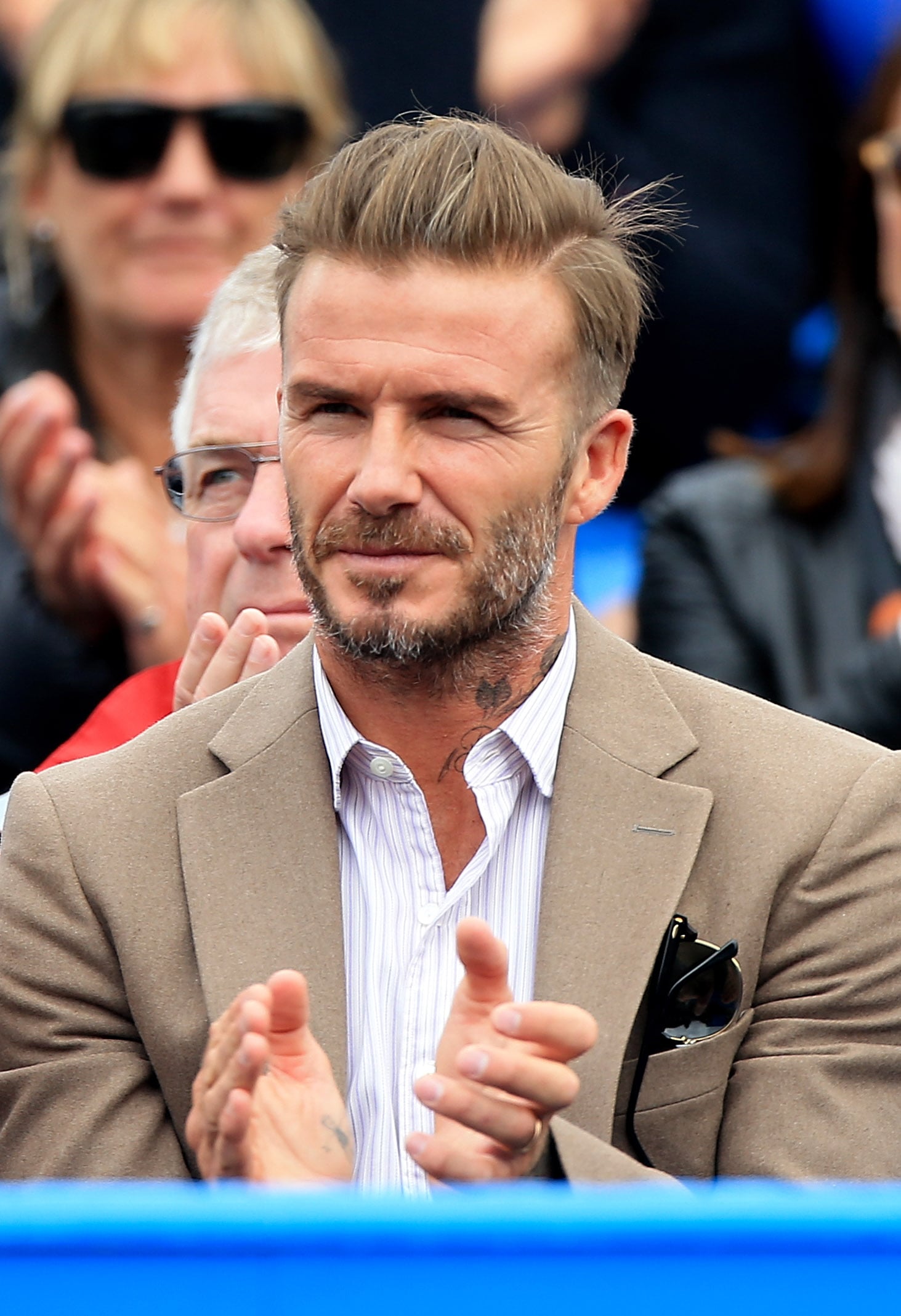 David And Romeo Beckham At Aegon Championships Tennis 16 Popsugar Middle East Celebrity And Entertainment