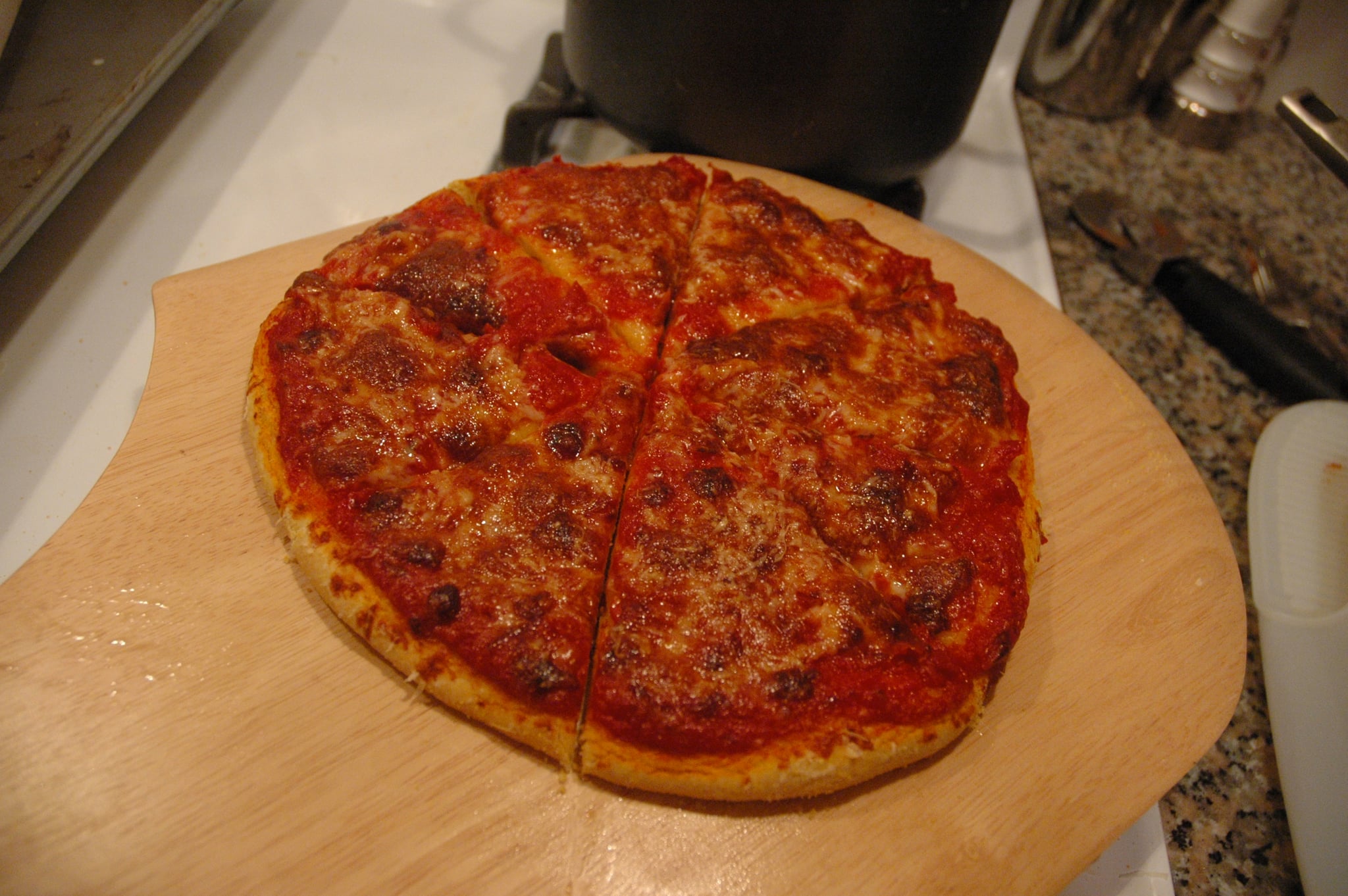 52 Weeks of Baking Four Cheese Pizza with Cornmeal Crust POPSUGAR Food