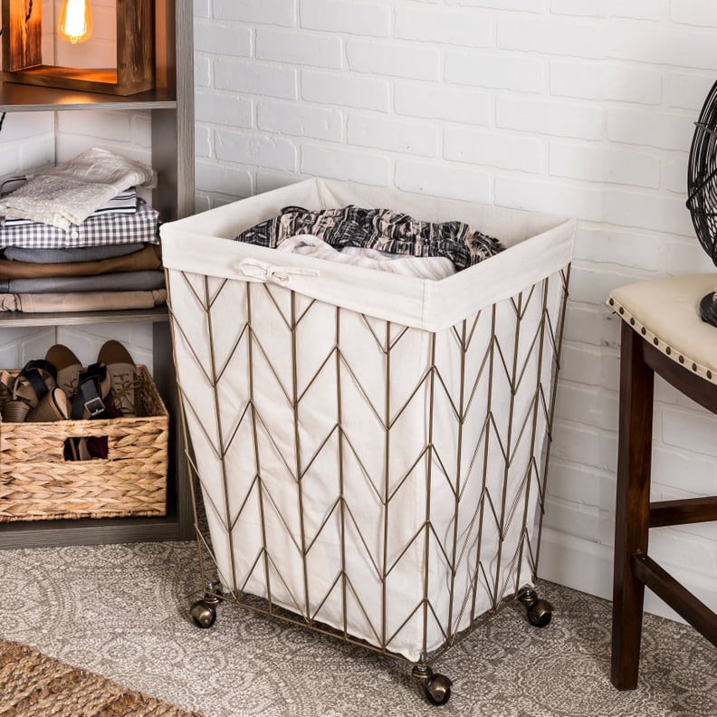 Laundry Basket in Light Gold