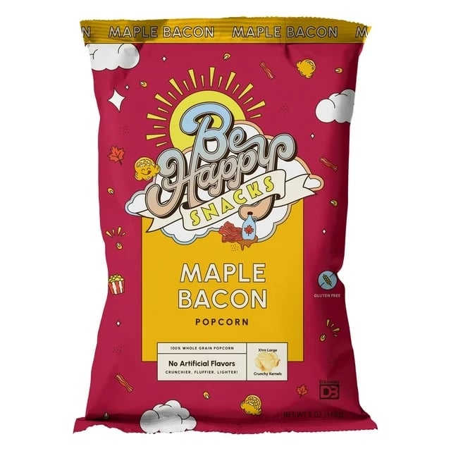 Be Happy Snacks D'Amelio Maple Bacon Popcorn
