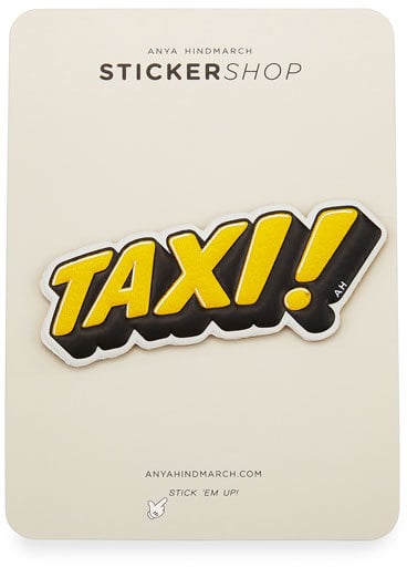 Anya Hindmarch Taxi! Sticker for Handbag