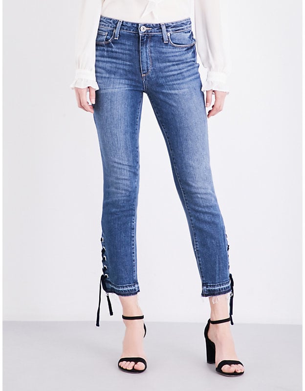 Paige Jacqueline Lace-Up High-Rise Jeans