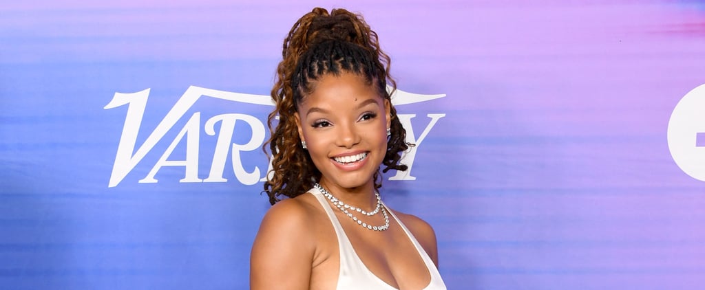 Halle Bailey's White Slip Dress at a Variety Party