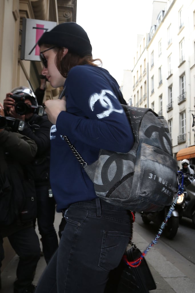 Kristen Stewart Meets With Karl Lagerfeld in Paris | Photos
