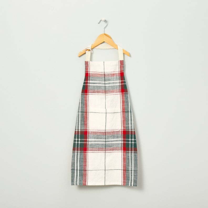 Kids Holiday Plaid Woven Cooking Apron