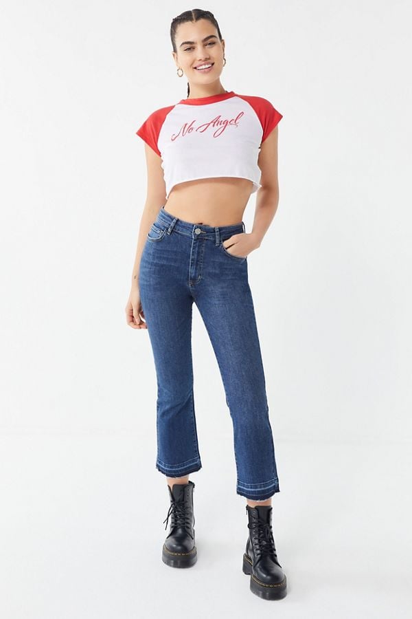 ultra high rise kick flare jeans abercrombie