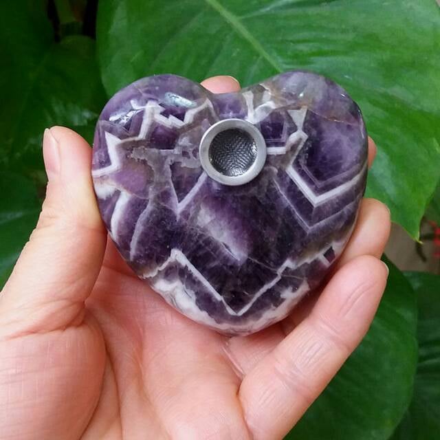 Cleansing Dream Amethyst Heart Pipe ($50)