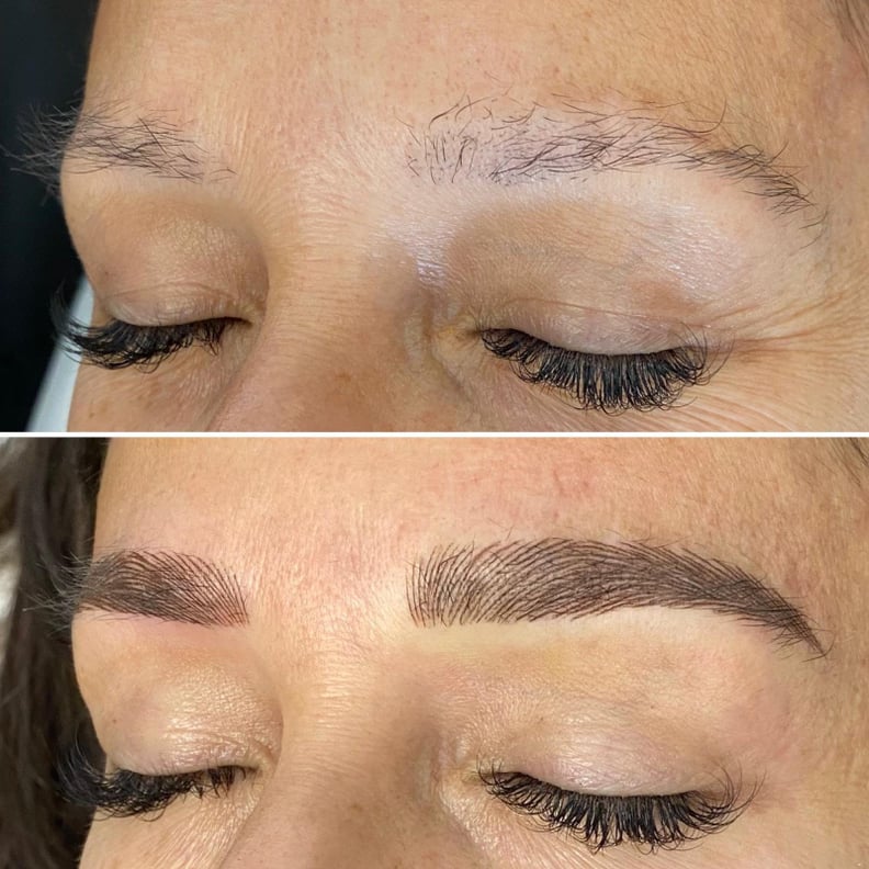 nanobrows before and after 
