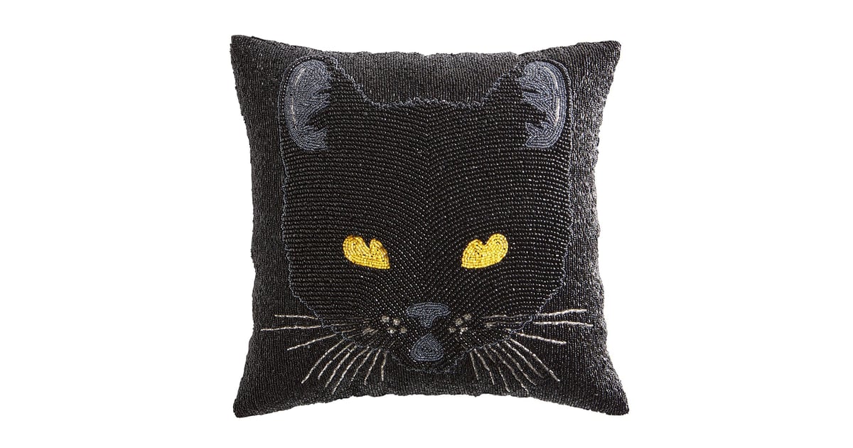 Beaded Black Cat Pillow Pier 1 Released Its Halloween Decor And Tbh It S Giving Us All The Chills In A Good Way Popsugar Home Photo 2