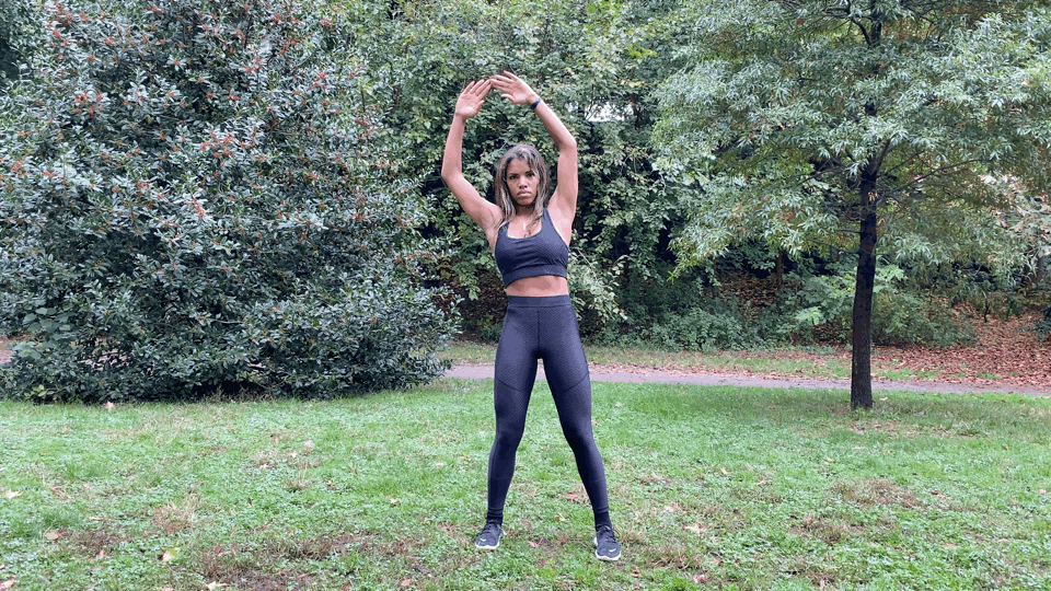 Circuit 3, Exercise 3: Overhead Reach to Knee Drive
