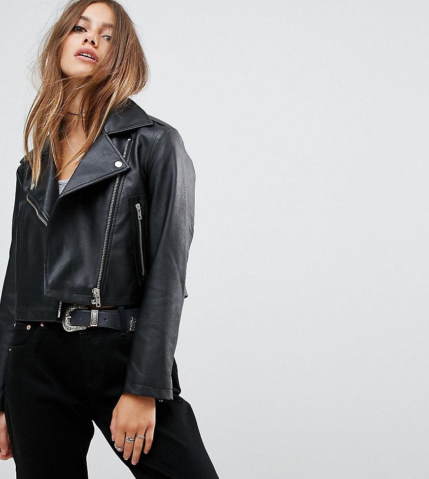 ASOS Ultimate Leather Look Biker Jacket | Princess Beatrice's Black ...