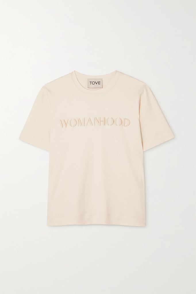Tove + Net Sustain International Women's Day Embroidered Organic Cotton-Jersey T-Shirt