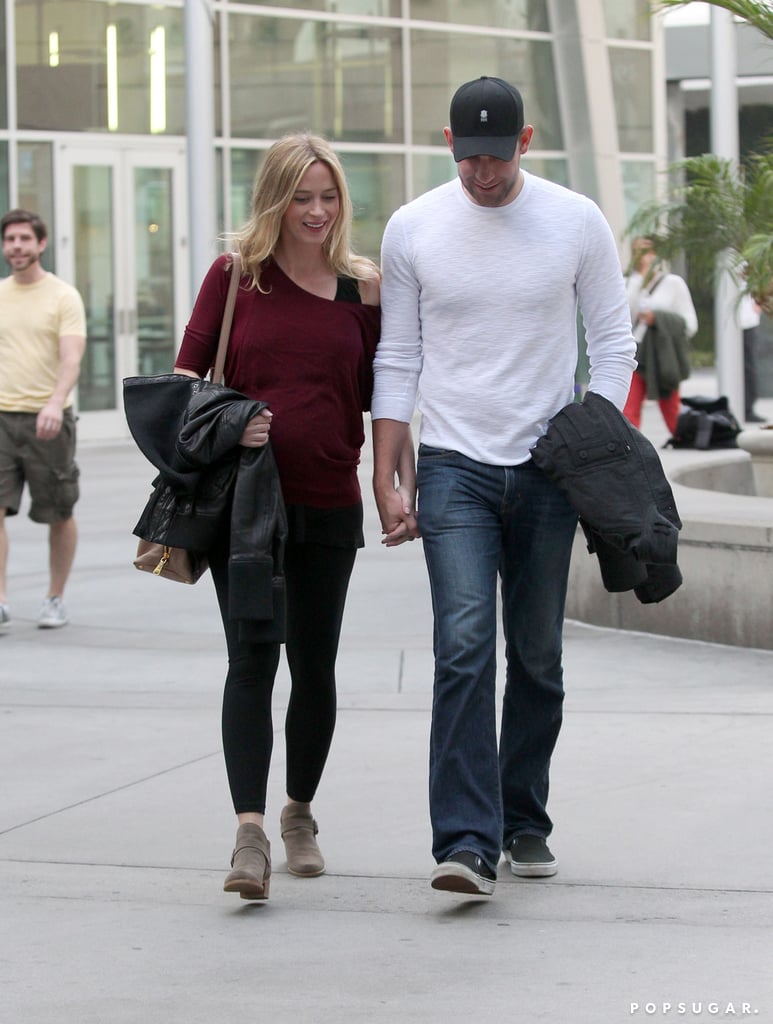 Emily and John wore casual outfits for their day out.